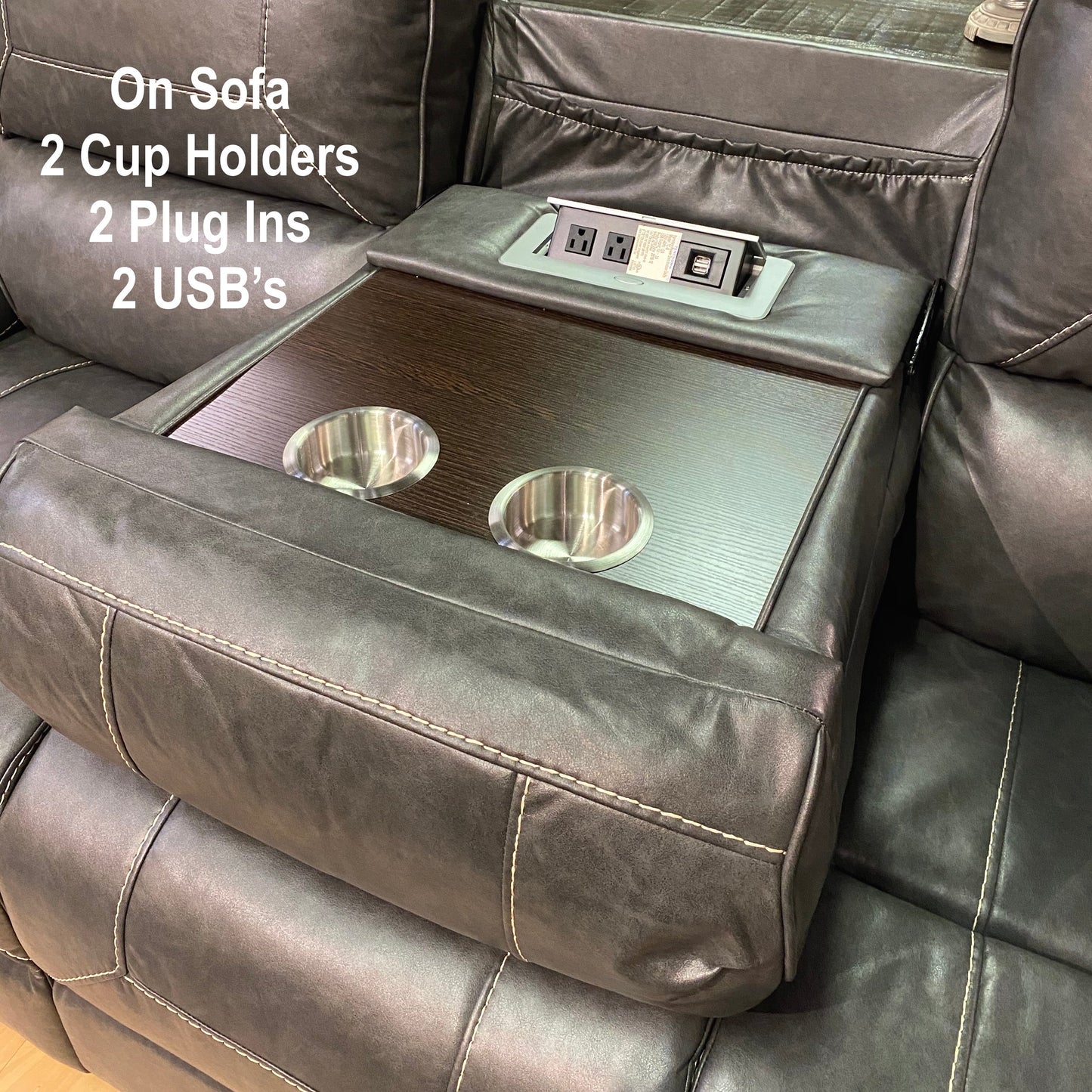 Steel Reclining Sofa Set